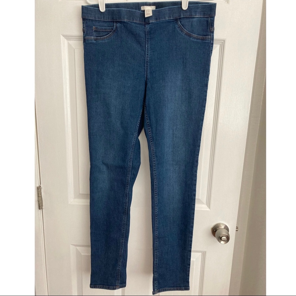H&M Mid-Rise Blue Skinny Jeans size 14